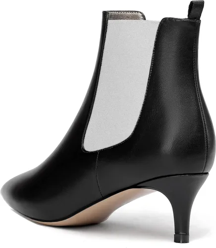Vista 7 de WAYDERNS Botas de tacón bajo para mujer, estilo casual, puntera puntiaguda, patente, boda, gatito, de 2 pulgadas