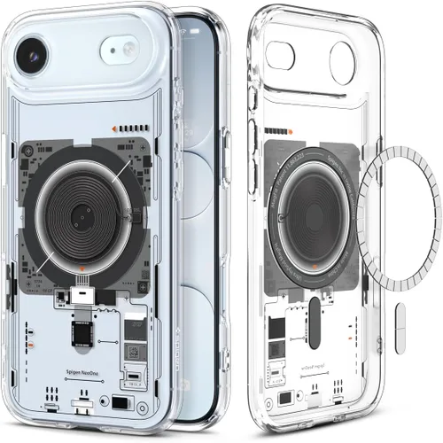 Vista 23 de Spigen Ultra Hybrid MagFit Impresión Digital Directa - Funda para iPhone 16 Pro [Diseño Personalizado][Compatible con Magsafe] - Analógica DDP