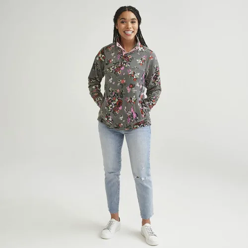 Vista 4 de Vera Bradley Sudadera de forro polar con cuello a presión para mujer con bolsillos (rango de tallas extendidas)