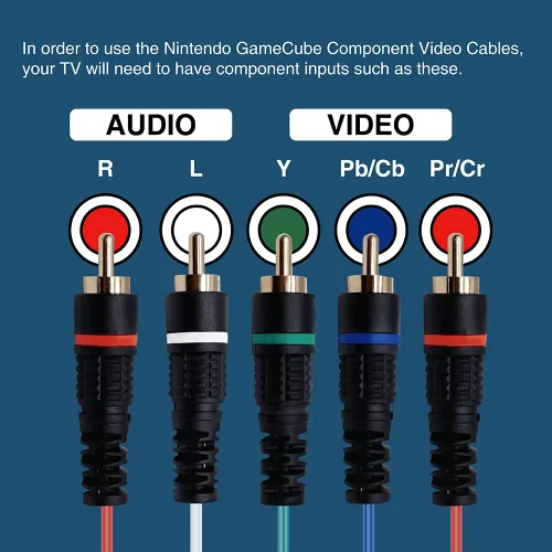 Vista 2 de Kacenray Cable de componentes para Gamecube Running GCVideo Lite Software Component Video 5RCA YPbPr Cable para NGC Nintendo Gamecube con salida AV