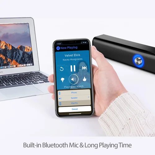 Vista 2 de Adesso Xtream S6 Altavoz de barra de sonido Bluetooth y AUX 10W x 2