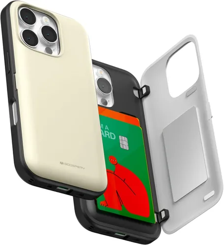 Vista 18 de GOOSPERY Parachoques magnético para puerta compatible con iPhone 15, funda con tarjetero, cartera con cierre magnético automático, protector de Azul