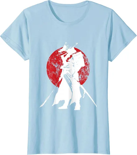 Vista 23 de Vintage Japanese Samurai Retro Bushido Warrior Japan Sword T-Shirt Asphalt Grey