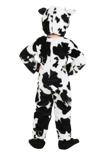 Vista 2 de Disfraz Deluxe de Ternerito de Vaca Manchada de Peluche Multicolor