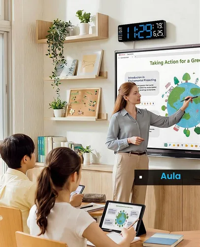 Vista 8 de Digital Clock Large Display, 13" Large Wall Clock for Classroom