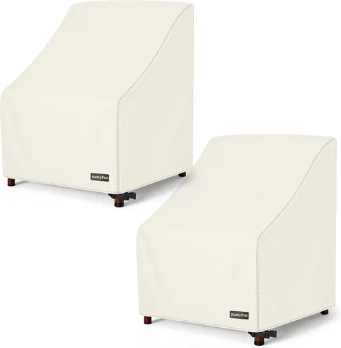 Vista 16 de NettyPro Fundas apilables para sillas de patio, impermeables, para muebles de patio al aire libre, se adapta a sillas apilables de 4 a 6 sillas