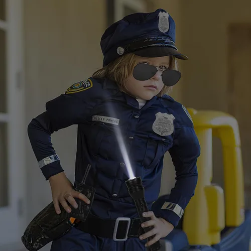 Vista 8 de 3 otters Juego de 9 juguetes de policía de simulación, accesorios de policía para niños, incluye insignia, esposas, walkie y más para fiesta