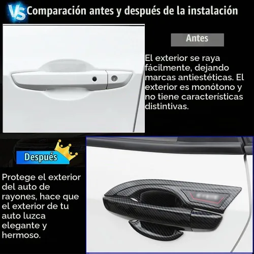 Vista 3 de Accesorios exteriores personalizados para Honda Civic Hatchback/Type R 2016 2017 2018 2019 2020 2021 ABS manija de puerta cubierta de tazón