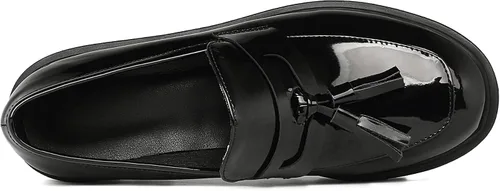 Vista 6 de Mocasines de tacón grueso con borla y plataforma para mujer, zapatos de vestir uniformes