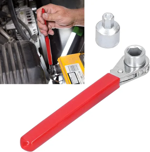 Vista 7 de 01 Llave de trinquete, terminal de batería, llave de trinquete no conductora, mango de vinilo grueso, llave de trinquete de terminal de batería