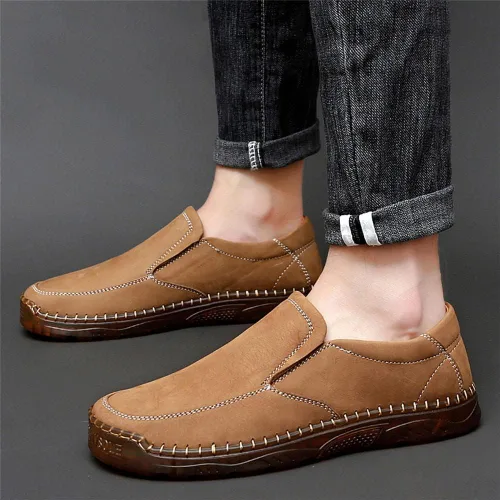 Vista 7 de GEXECEUSS Mocasines ligeros para hombre, zapatos de conducción sin cordones, mocasines informales, mocasines planos, zapatos de barco, zapatos