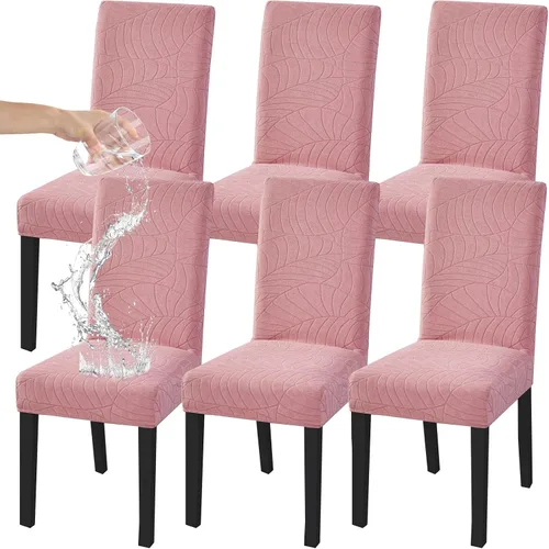 Vista 67 de HZDHCLH Juego de 4 fundas para sillas de comedor color burdeos, fundas elásticas de elastano para sillas Parsons, paquete de 4, fundas de asiento