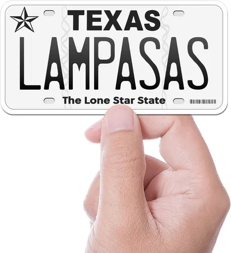 Vista 27 de Calcomanía para placa de matrícula de Texas, elige entre más de 50 ciudades de TX, calcomanía para parachoques de Texas para automóvil, calcomanías