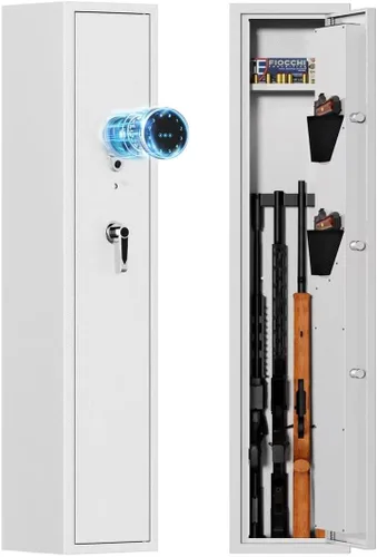 Vista 9 de KAER Caja fuerte para armas de 2 a 3, caja fuerte para rifles y pistolas, caja fuerte para rifles y pistolas, gabinete para armas con bloqueo