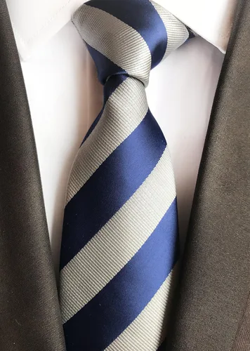 Vista 50 de Secdtie Corbata clásica de seda tejida jacquard a rayas para hombre