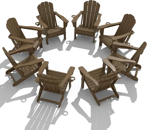 Vista 20 de Domi Folding Adirondack Chair with Cup Holder, Aruba