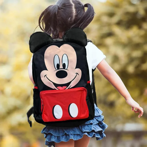 Vista 4 de Disney Mochila para niños, mochilas con licencia oficial para niños personalizadas y no personalizadas, Mickey Mouse, Mochila para niños