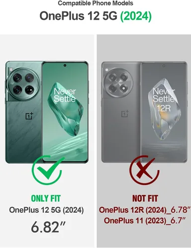 Vista 2 de Poetic Revolution - Funda compatible con OnePlus 12 5G (2024), protector de pantalla integrado (funciona con identificación de huellas dactilares)