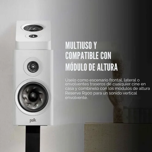 Vista 7 de Polk Audio Reserve R200 - Par de altavoces grandes para estantería, color Negro