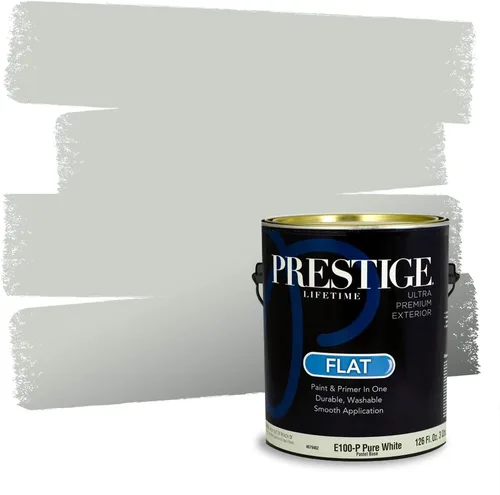 Vista 171 de Prestige Paints - Pintura exterior e imprimación en uno, 1 galón, plano, compatibilidad comparable con el color menta «Whipped Mint» de Behr