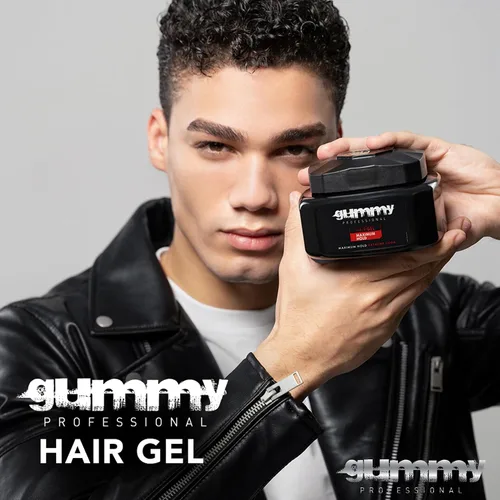 Vista 8 de Gummy Gel profesional para el cabello para hombres y mujeres – Gel de peinado de fuerte sujeción para looks de espalda resbaladiza, rizos, trenzas