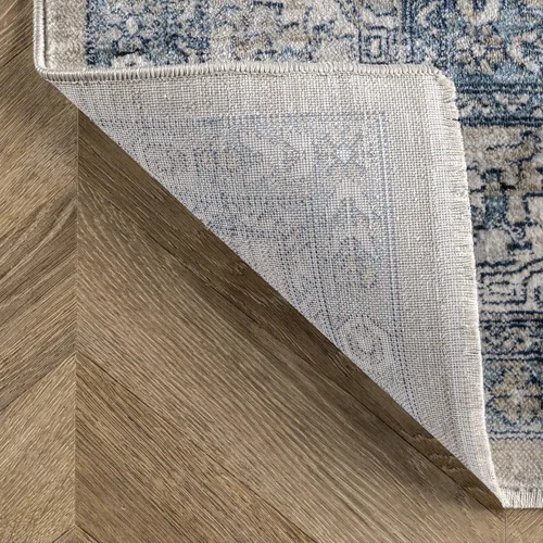 Vista 7 de nuLOOM Westlyn Faded Medallion - Alfombra de área, 9 x 12 pies, color azul