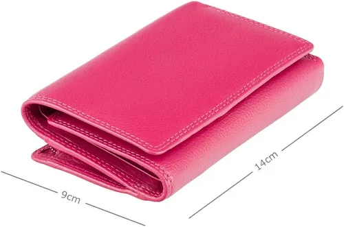 Vista 3 de Visconti Classic Heritage -32 Cartera de piel suave para mujer, Fucsia (Fuscia), M