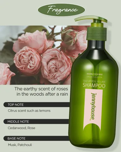 Vista 6 de JENNYHOUSE Self-Up Real Care Shampoo - Champú voluminizador y aclarador para cabello fino, sin sulfatos ni silicona, limpieza profunda del cuero