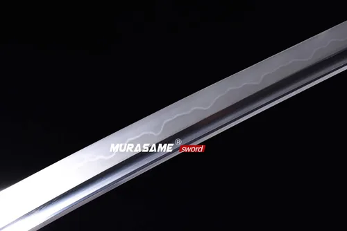 Vista 8 de MURASAME - Espada Wakizashi T10 de acero templado con arcilla, hamon real, hecha a mano, lista para la batalla