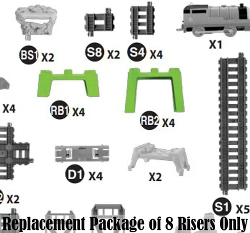 Vista 2 de Piezas de repuesto para Thomas The Train - GBN45 ~ Thomas & Friends Trackmaster Percy 6 - en 1 juego ~ Paquete de repuesto de 8 elevadores ~ 4