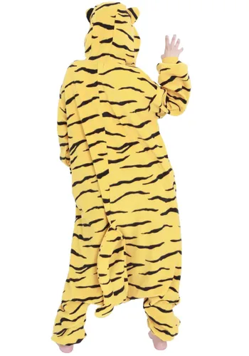Vista 3 de Pijama Kigurumi de Tigre para Adulto Multicolor