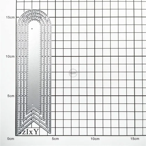 Vista 3 de DzIxY Troqueles de corte de metal con borde de encaje para kit de fabricación de tarjetas, troqueles de papel de relieve, plantillas de máquina de 10