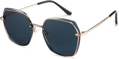 Vista 2 de Cyxus Gafas de sol rectangulares sin montura para mujer, sin marco, cuadradas, ultraligeras, protección UV400