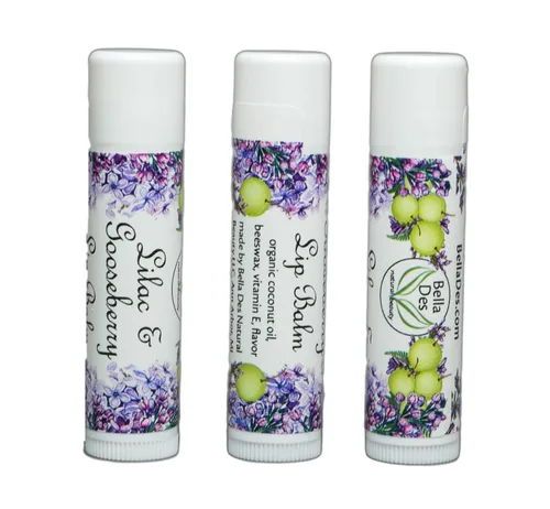 Vista 3 de Bálsamos labiales lila y grosella espinosa Juego de 2 bálsamos Hidratante para labios secos y agrietados Yennefer Scent of a Sorceress by