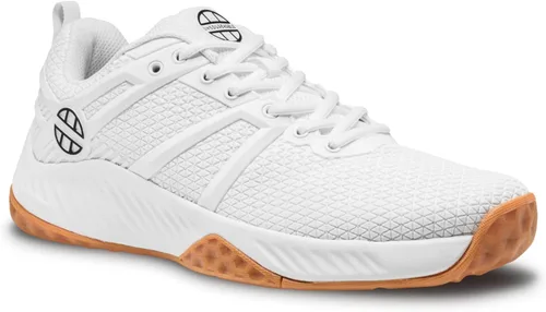 Vista 7 de UNSQUASHABLE Tour-TEC Zapatos de calabaza blancos, diseñados y probados específicamente para el juego de Squash, el zapato de calabaza especializado