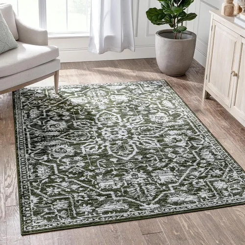 Vista 48 de Well Woven - Alfombra tejida estilo vintage con diseño de medallón, 68 x 120 cm