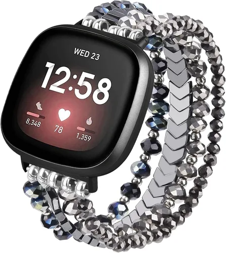 Vista 9 de MOFREE Bracelet Compatible with Fitbit Versa 3/Versa 4 Bands/Fitbit Sense/Sense 2 Bands for Women