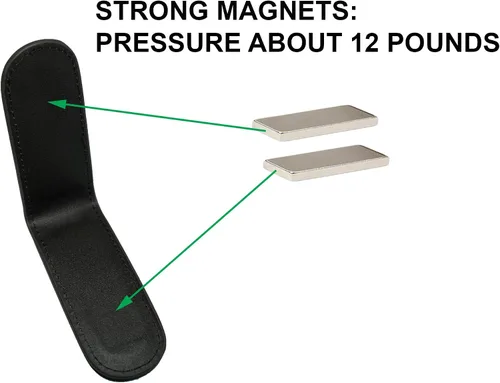 Vista 5 de GoUpEra Billetera magnética con clip para dinero para hombre - Billeteras de cuero con bolsillo frontal minimalista
