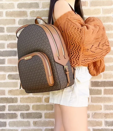 Vista 7 de Michael Kors Mochila con logotipo de Jaycee, Marrón, Jaycee