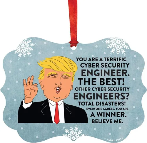 Vista 93 de Andaz Press Presidente Donald Trump Fancy Frame Recuerdo Adorno de Navidad Regalo de broma Ejecutivo de Cuenta, 1 paquete, Divertidas Ideas
