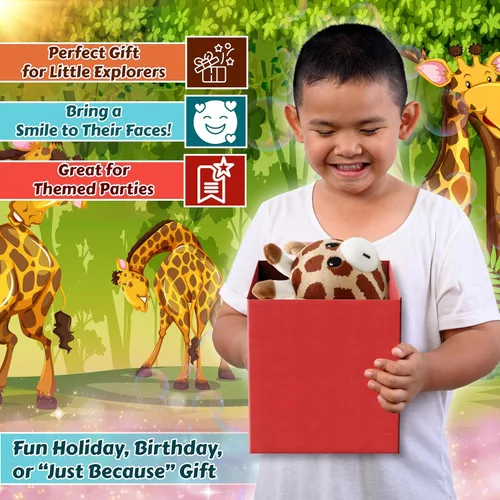 Vista 6 de Animales de peluche para niños, suaves y tiernos, decoración de guardería para niños y niñas, bosque y duodécimo regalo impresionante