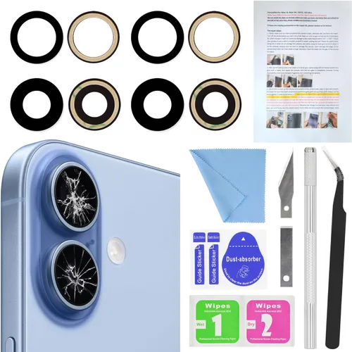Vista 9 de 2PCS ASDAWN Reemplazo de Cristal de Lente de Cámara Trasera para iPhone 11 Pro y 11 Pro Max Reemplazo de Lente de Cámara con Adhesivo Preinstalado +