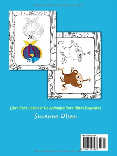 Vista 2 de Libro Para Colorear De Animales Para Niños Pequeños (Spanish Edition)