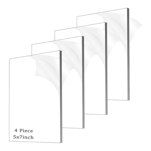 Vista 8 de 4 piezas de láminas acrílicas de 1/8" de grosor (3mm), plexiglás fundido transparente de 18" x 24" con papel protector para letreros, proyectos