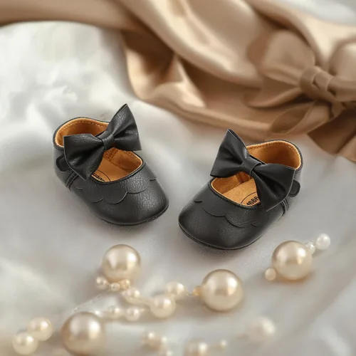 Vista 3 de CENCIRILY Zapatos planos Mary Jane para bebés y niñas, antideslizantes, suela suave, para antes de caminar, zapatos de vestir de boda