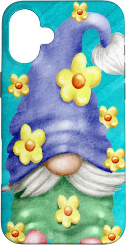 Vista 23 de Floral Spring Gnome for Garden Mom and Summer Cute Flower Case for iPhone 17