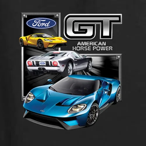 Vista 2 de Ford GT American Horse Power Mustang Cars and Trucks - Camiseta gráfica para hombre