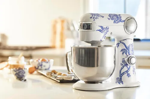 Vista 6 de Cuisinart SM-50BLU Precision Master - Batidora de pie de 5.5 cuartos de galón, color azul esmerilado Color: azul ártico