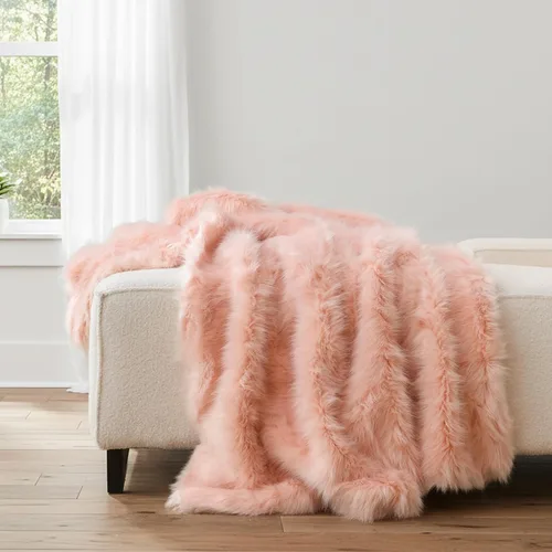 Vista 15 de Manta de felpa de piel sintética de lujo con patrón azteca, súper cálida, esponjosa, elegante, mullida manta decorativa para sofá, sillón, sofá