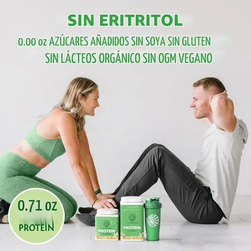 Vista 5 de SUNWARRIOR Proteína orgánica clásica de vainilla, 750 GR